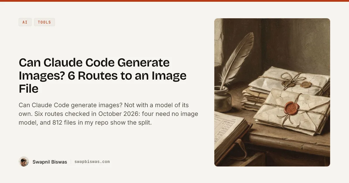 Can Claude Code Generate Images? 6 Routes to an Image File