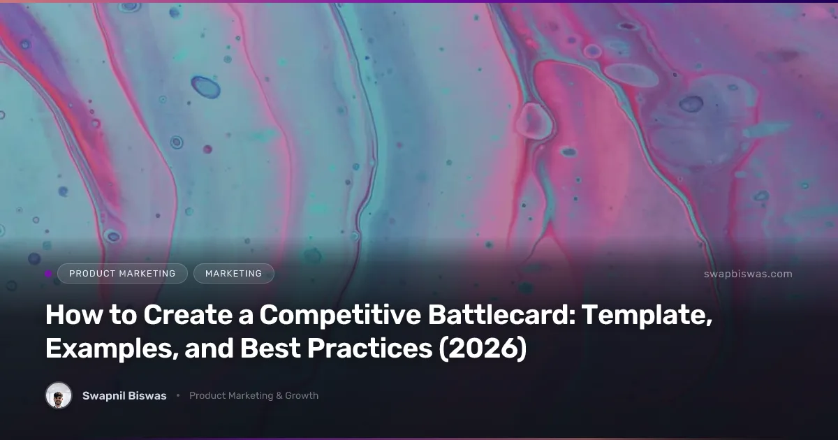 Competitive battlecard template for product marketing