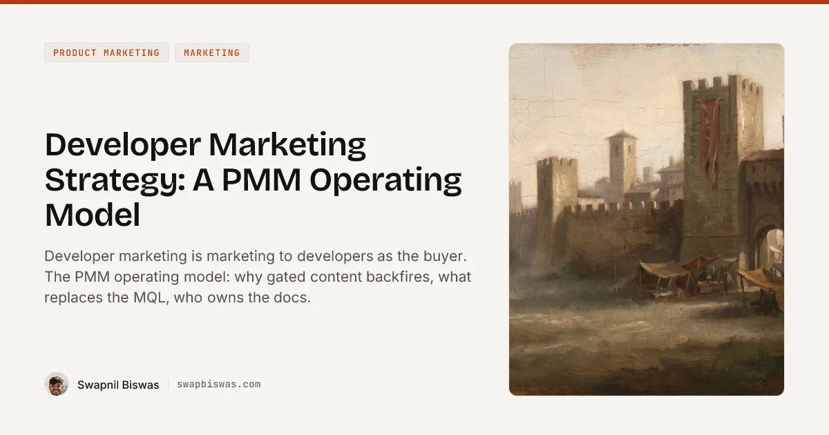 Developer Marketing Strategy: A PMM Operating Model