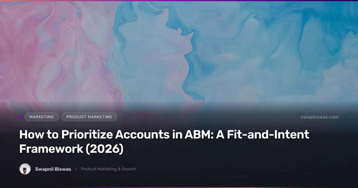A fit-versus-intent framework for prioritizing accounts in ABM into tiers from one-to-one to one-to-many