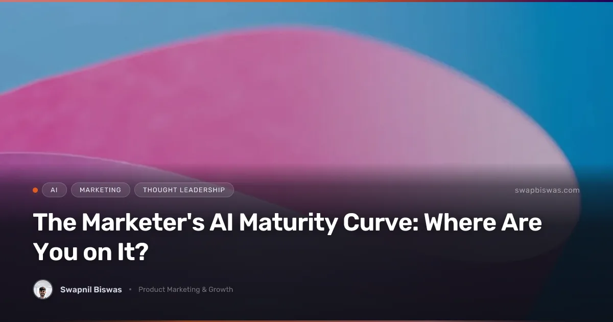 AI maturity curve for marketers illustration
