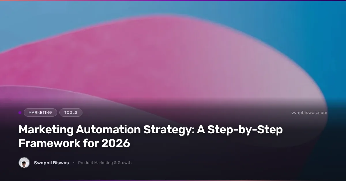 Marketing automation strategy framework and workflow