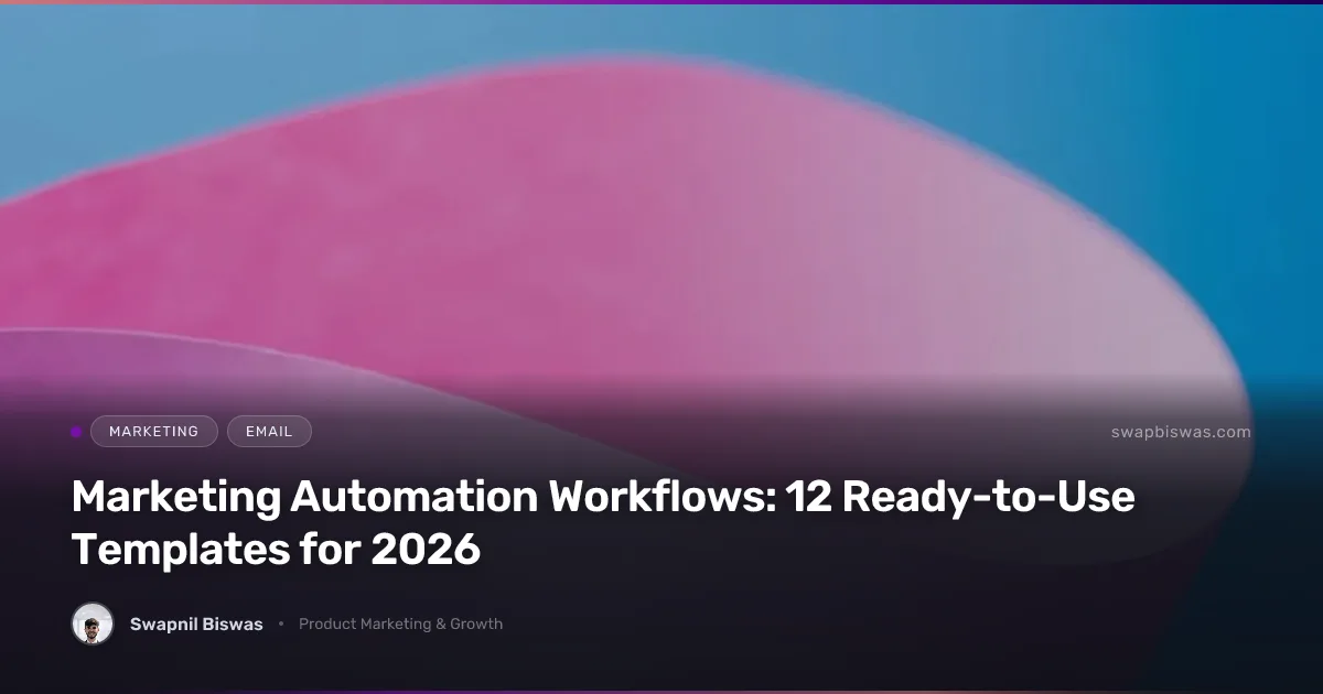 Marketing automation workflows and email sequence templates