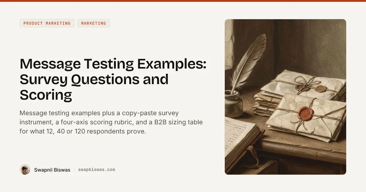 Message Testing Examples: Survey Questions and Scoring
