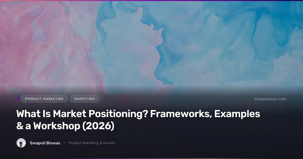 What Is Market Positioning? Frameworks, Examples & a Workshop (2026)