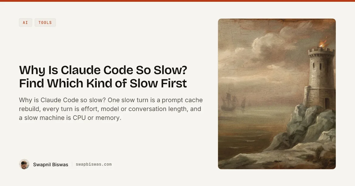Why Is Claude Code So Slow? Find Which Kind of Slow First